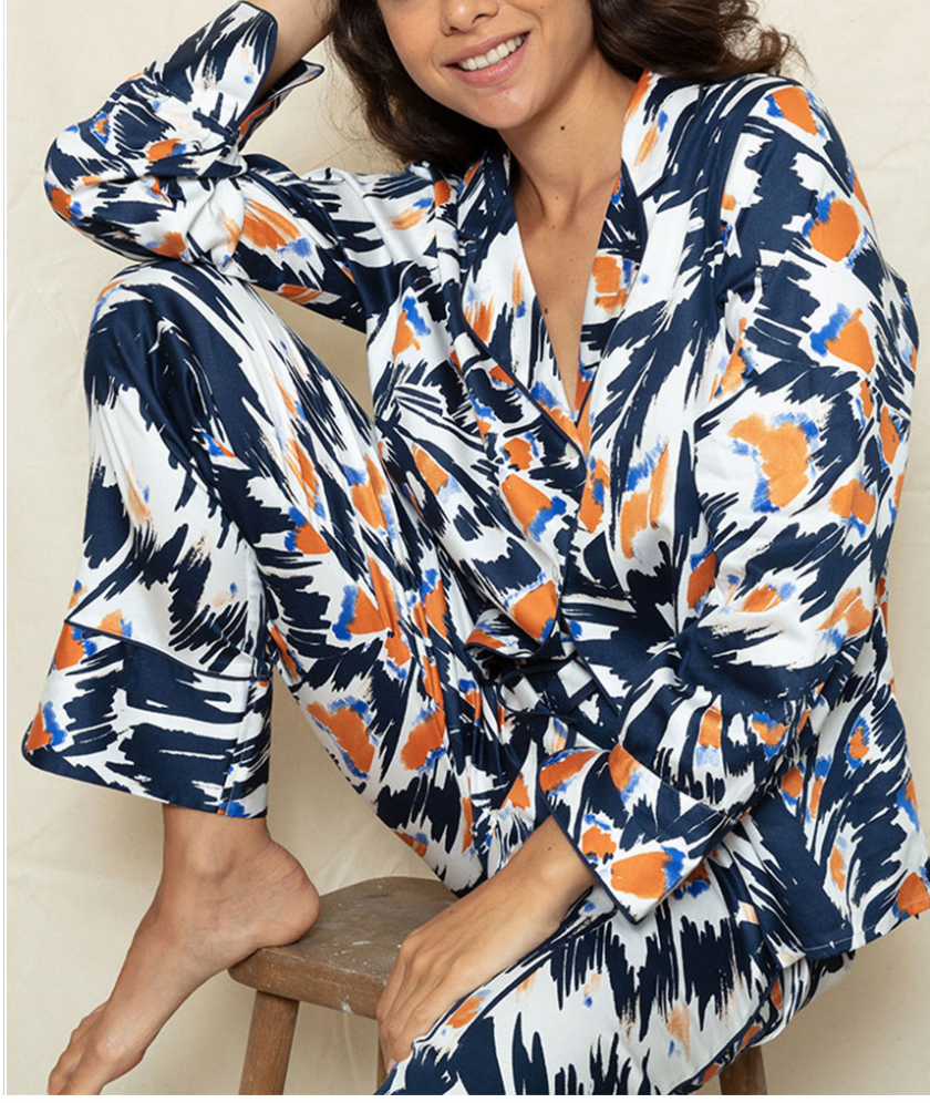 Luxury Cotton Pajamas for Women - Abstract