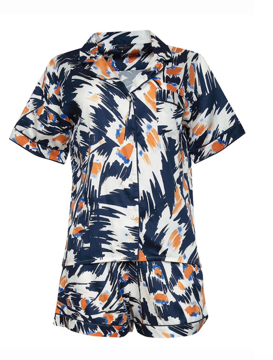 Luxury Cotton Pajamas for Women - Abstract