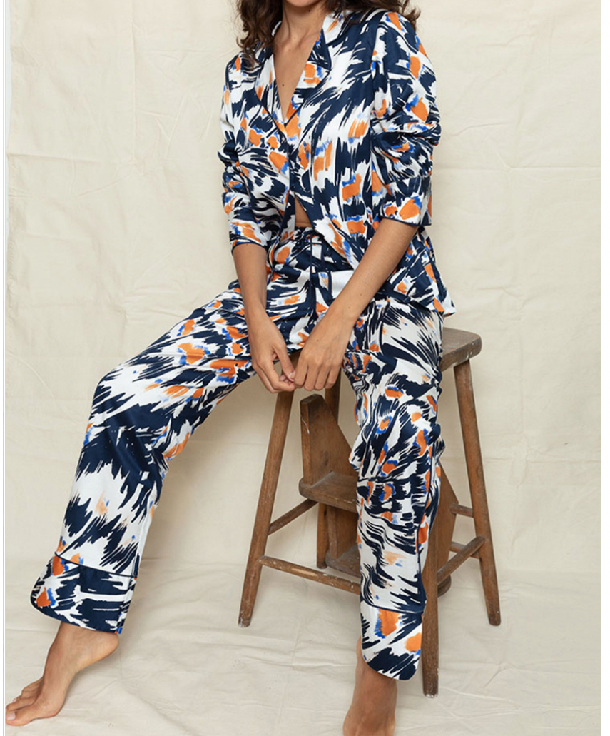 Luxury Cotton Pajamas for Women - Abstract