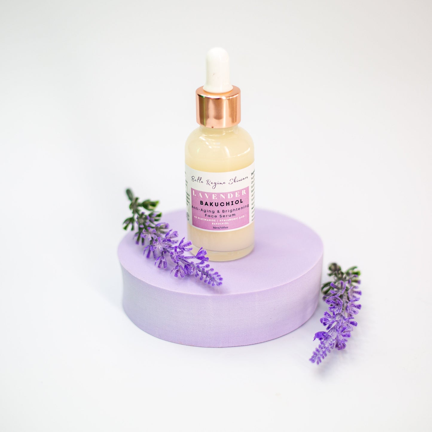 Lavender -  Niacinamide + Hyaluronic Acid + Bakuchiol Anti-aging and Brightening Serum