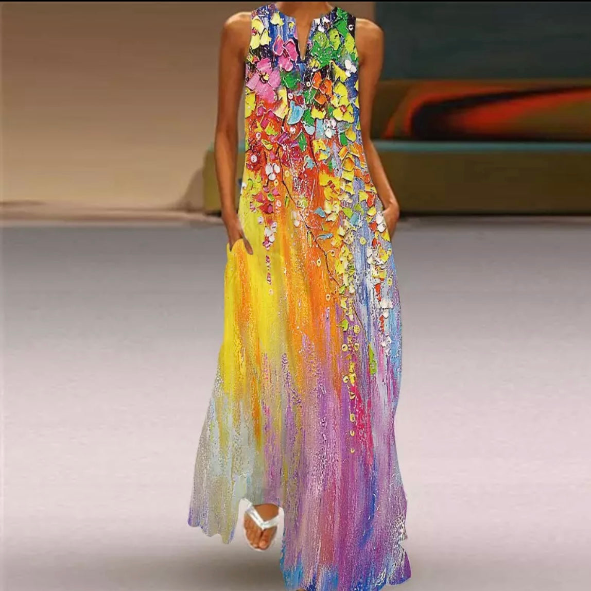 Maxi Summer Dress - Multicolour Maxi Dress